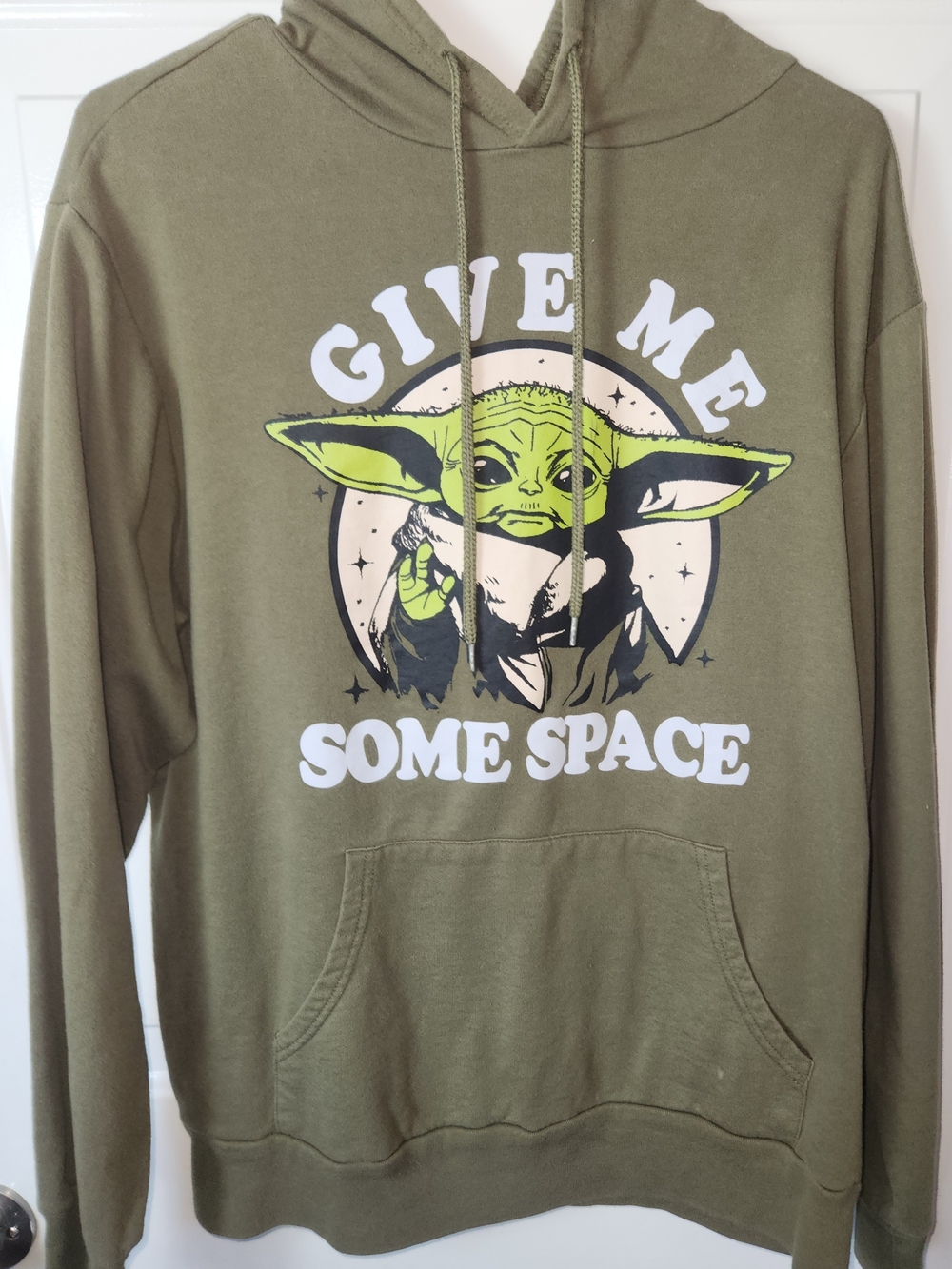 Star Wars The Mandalorian Give Me Some Space Grogu Baby Yoda Men's Hoodie Medium